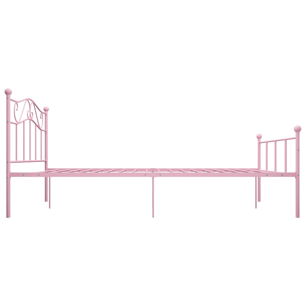 Bedframe metaal roze 120x200 cm is nu te koop bij PeponiXL, paradijselijk wonen!