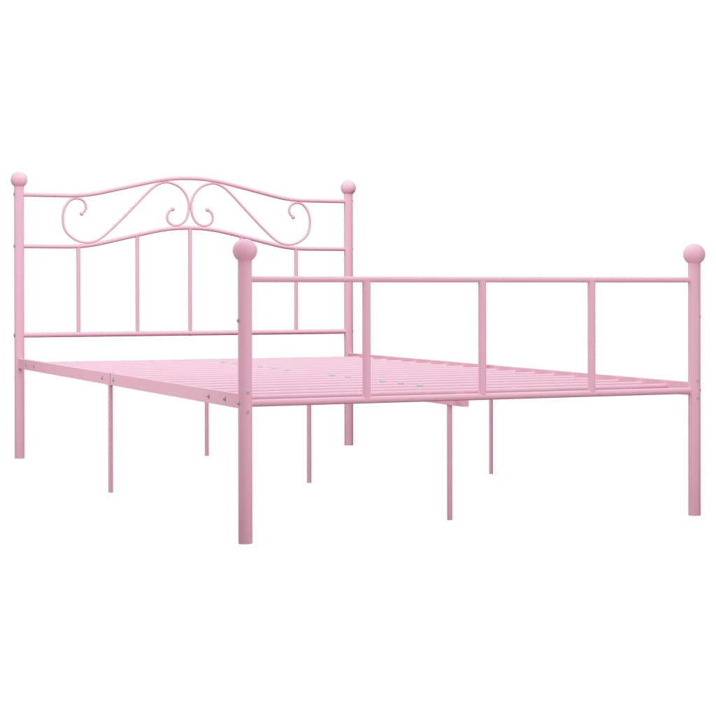 Bedframe metaal roze 160x200 cm is nu te koop bij PeponiXL, paradijselijk wonen!