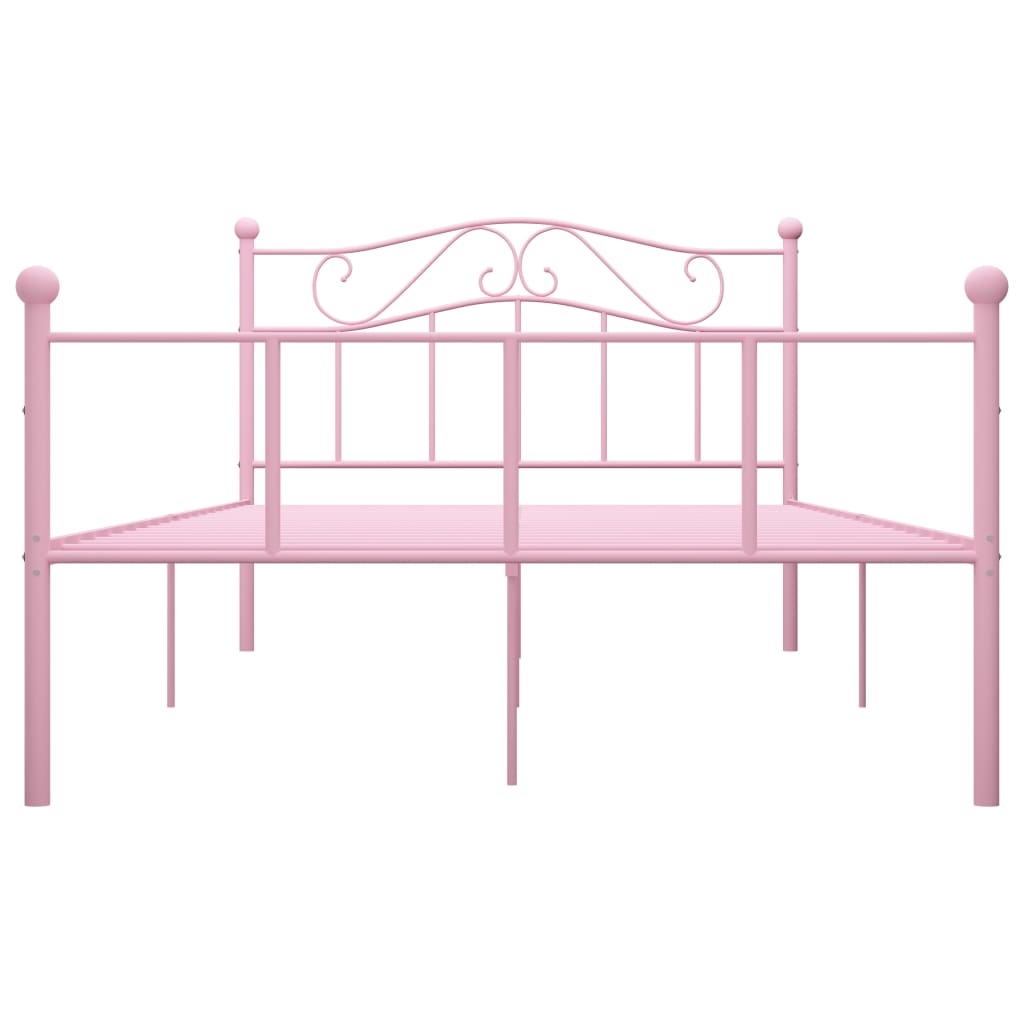Bedframe metaal roze 160x200 cm is nu te koop bij PeponiXL, paradijselijk wonen!
