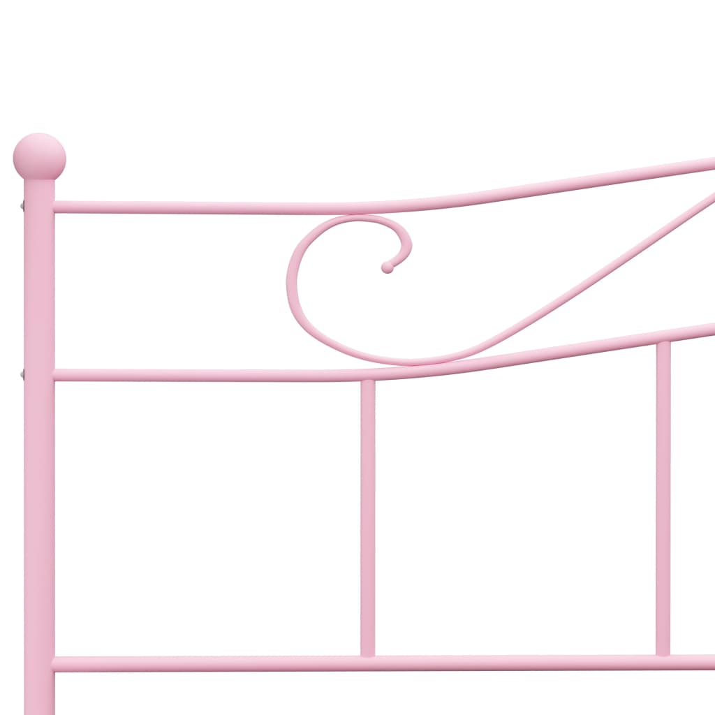 Bedframe metaal roze 200x200 cm