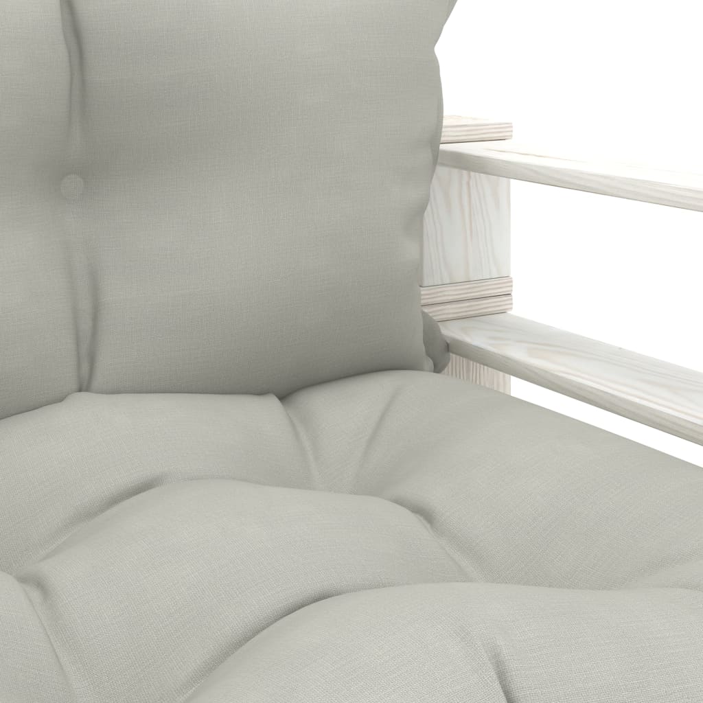 Tuinbank met taupe kussens pallet hout is nu te koop bij PeponiXL, paradijselijk wonen!