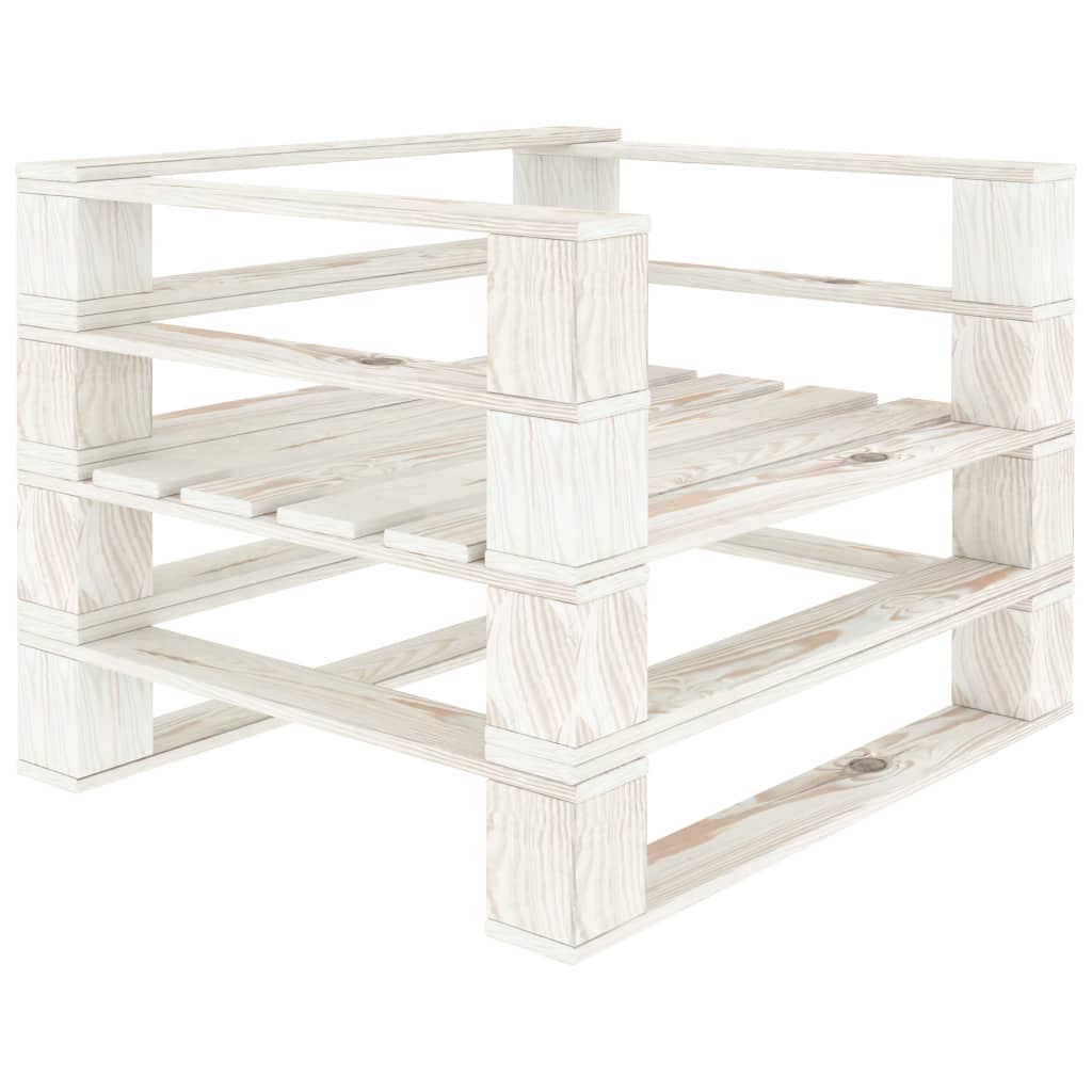 Tuinbank met crèmekleurige kussens pallet hout is nu te koop bij PeponiXL, paradijselijk wonen!