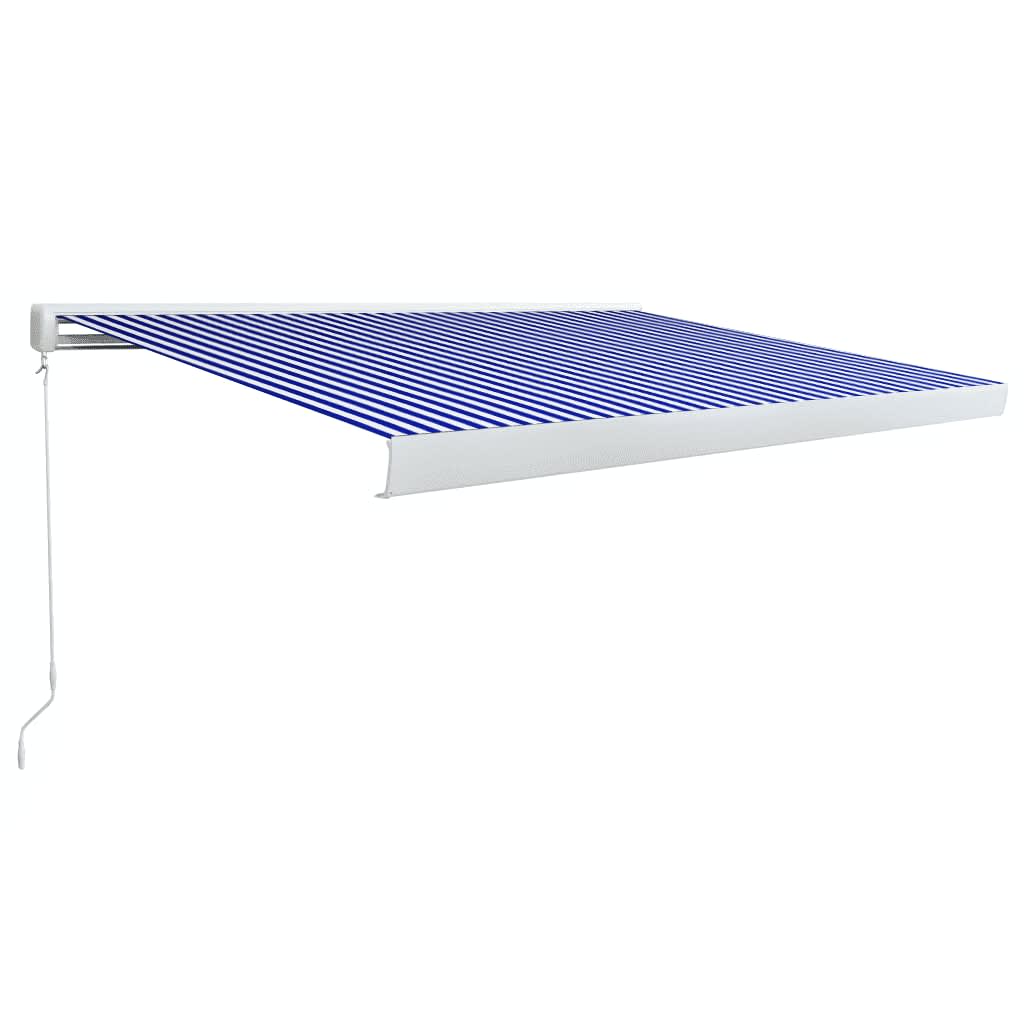 Luifel handmatig 450x300 cm blauw en wit is nu te koop bij PeponiXL, paradijselijk wonen!