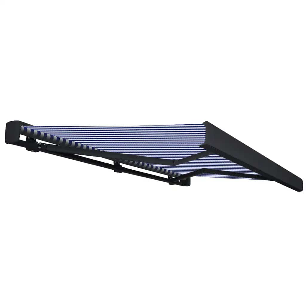 Luifel gemotoriseerd 350x250 cm blauw en wit is nu te koop bij PeponiXL, paradijselijk wonen!