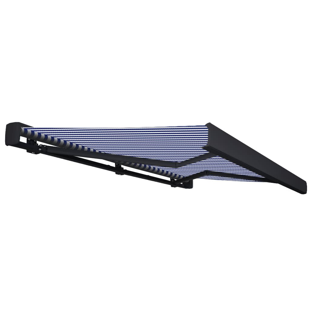 Luifel gemotoriseerd 450x300 cm blauw en wit is nu te koop bij PeponiXL, paradijselijk wonen!