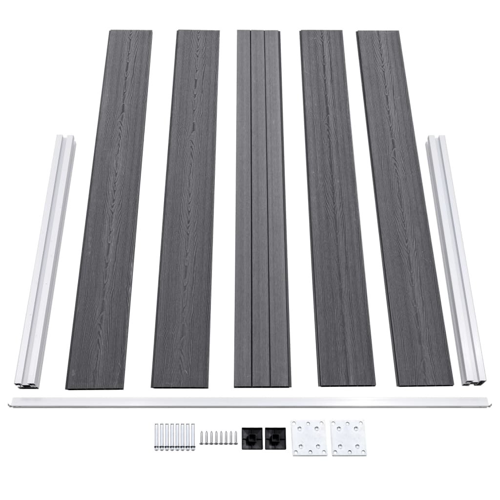 Schutting 526x106 cm HKC grijs is nu te koop bij PeponiXL, paradijselijk wonen!