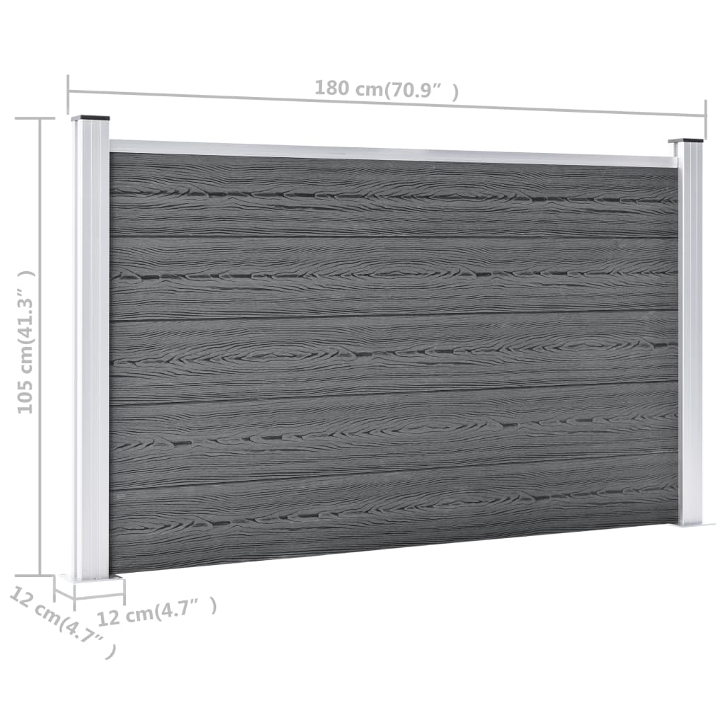 Schutting 872x106 cm HKC grijs is nu te koop bij PeponiXL, paradijselijk wonen!