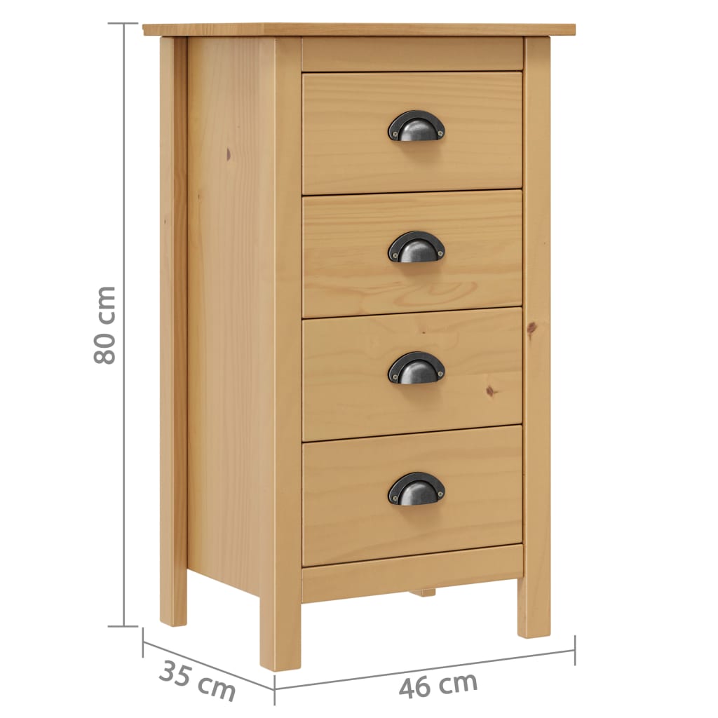 Dressoir Hill 46x35x80 cm massief grenenhout is nu te koop bij PeponiXL, paradijselijk wonen!