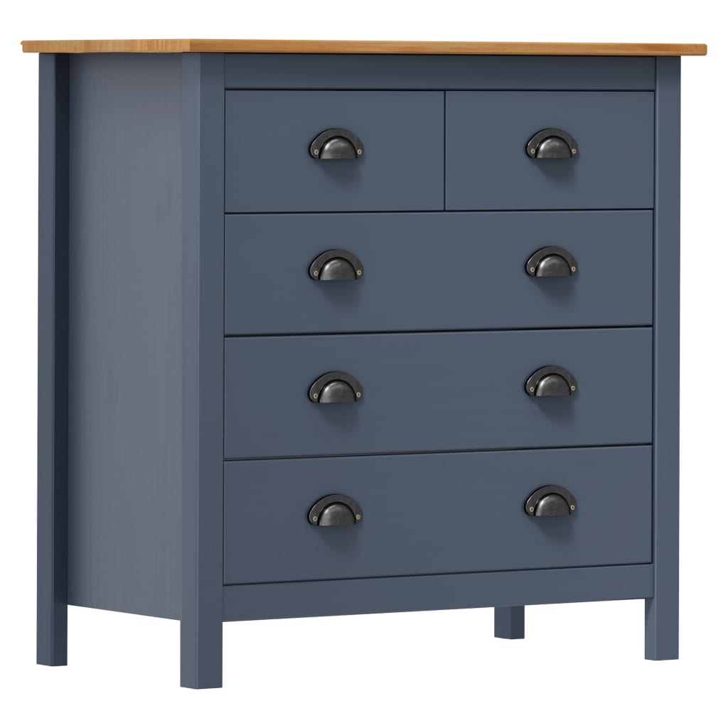 Dressoir Hill 79x40x80 cm massief grenenhout grijs is nu te koop bij PeponiXL, paradijselijk wonen!
