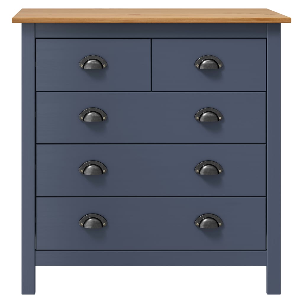 Dressoir Hill 79x40x80 cm massief grenenhout grijs is nu te koop bij PeponiXL, paradijselijk wonen!