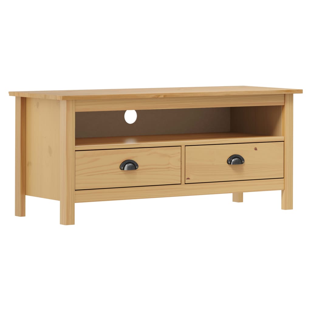 Tv-meubel Hill 110x40x47 cm grenenhout honingbruin is nu te koop bij PeponiXL, paradijselijk wonen!