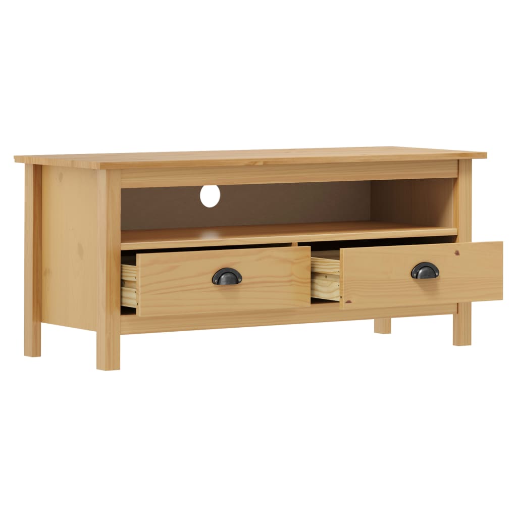 Tv-meubel Hill 110x40x47 cm grenenhout honingbruin is nu te koop bij PeponiXL, paradijselijk wonen!