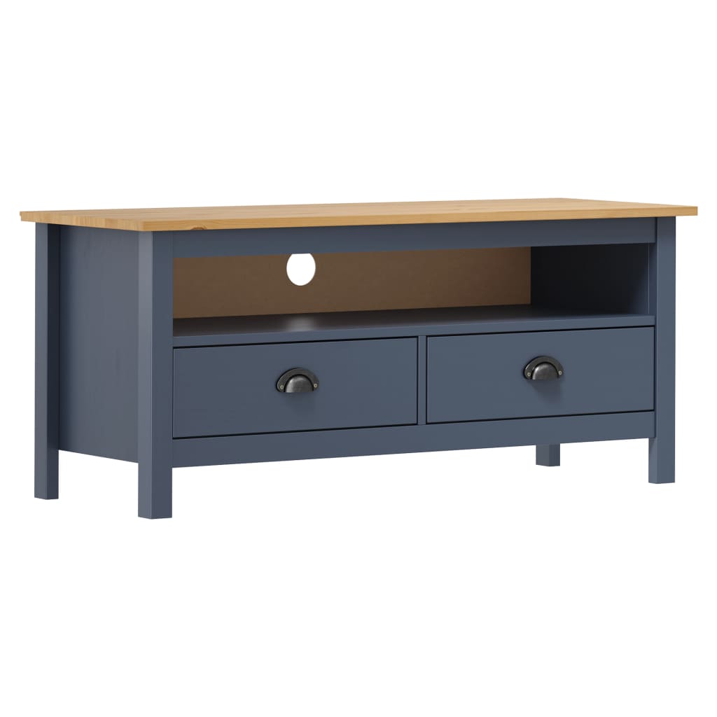 Tv-meubel Hill 110x40x47 cm massief grenenhout grijs is nu te koop bij PeponiXL, paradijselijk wonen!