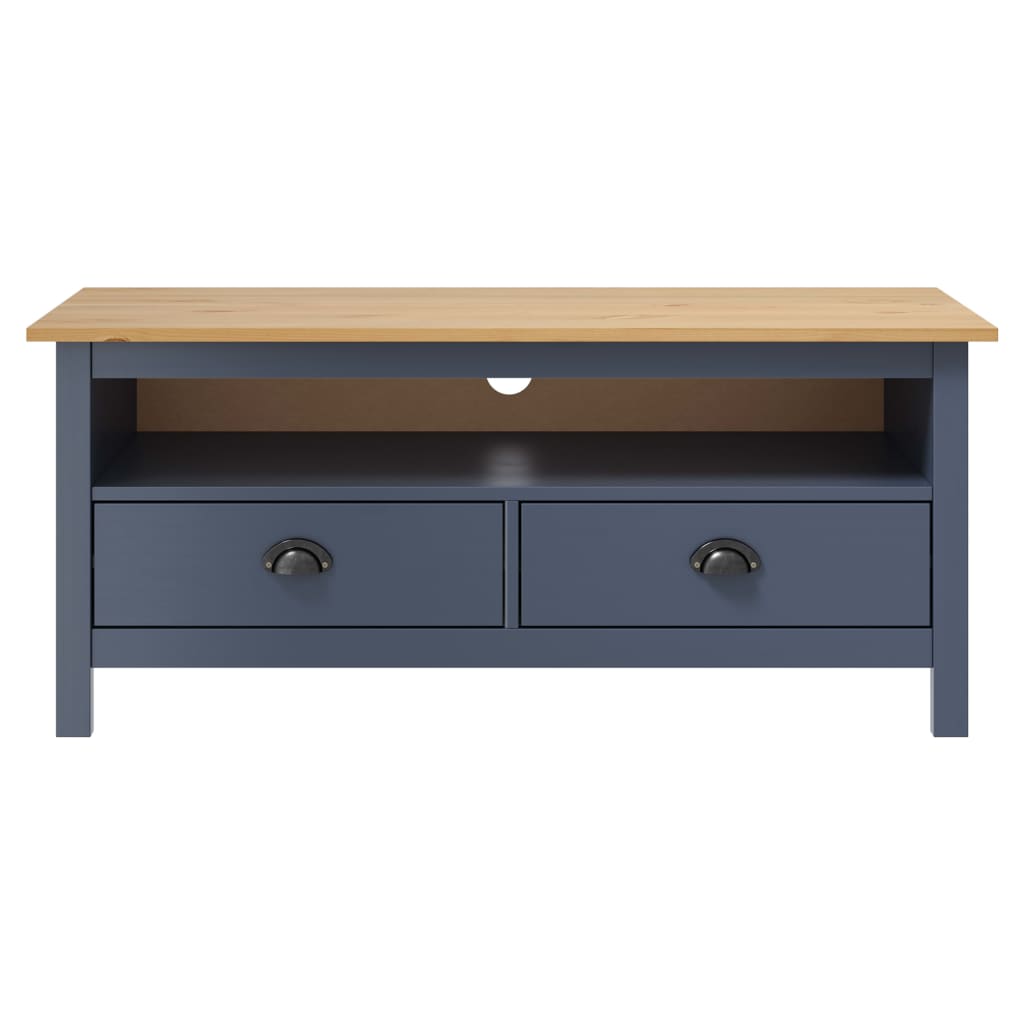 Tv-meubel Hill 110x40x47 cm massief grenenhout grijs is nu te koop bij PeponiXL, paradijselijk wonen!