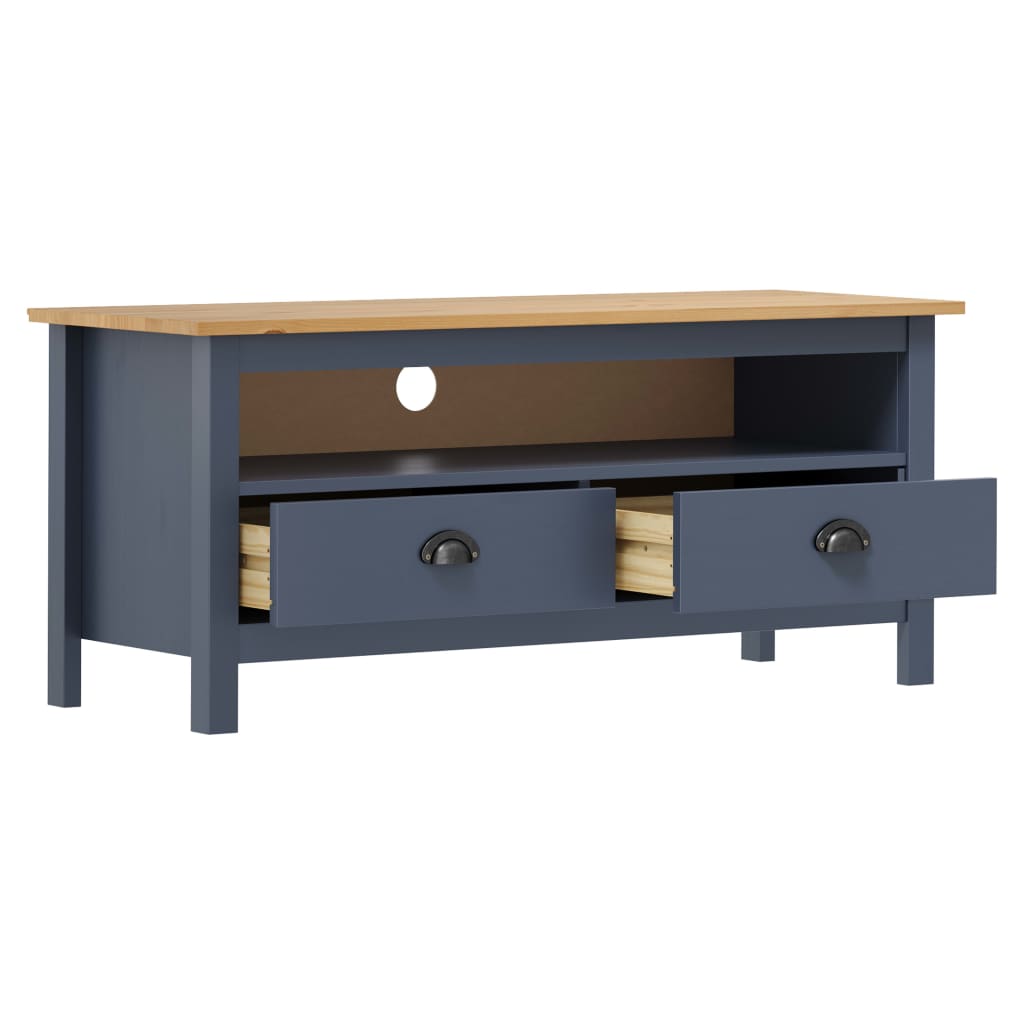 Tv-meubel Hill 110x40x47 cm massief grenenhout grijs is nu te koop bij PeponiXL, paradijselijk wonen!