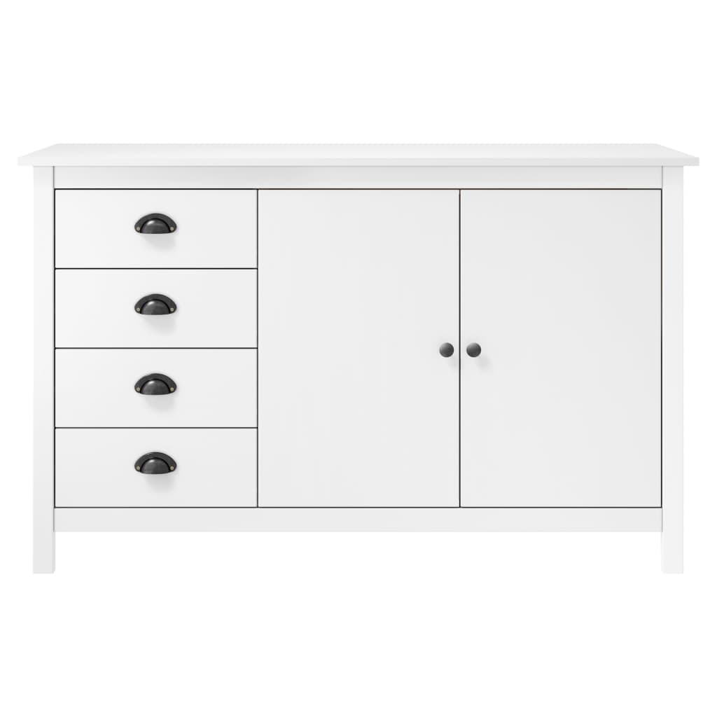 Dressoir Hill 130x40x80 cm massief grenenhout wit is nu te koop bij PeponiXL, paradijselijk wonen!
