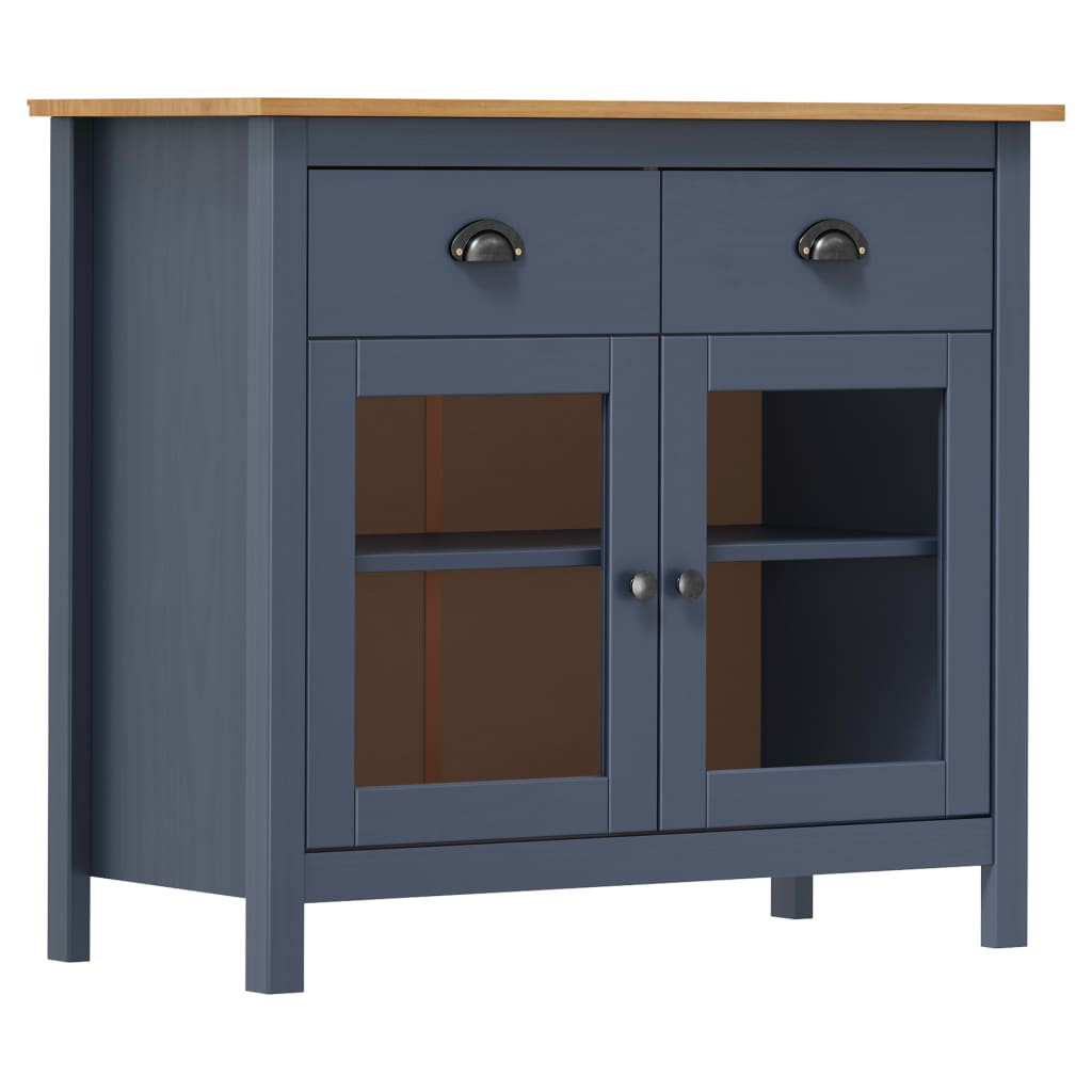 Dressoir Hill Range 90x40x80 cm massief grenenhout grijs is nu te koop bij PeponiXL, paradijselijk wonen!