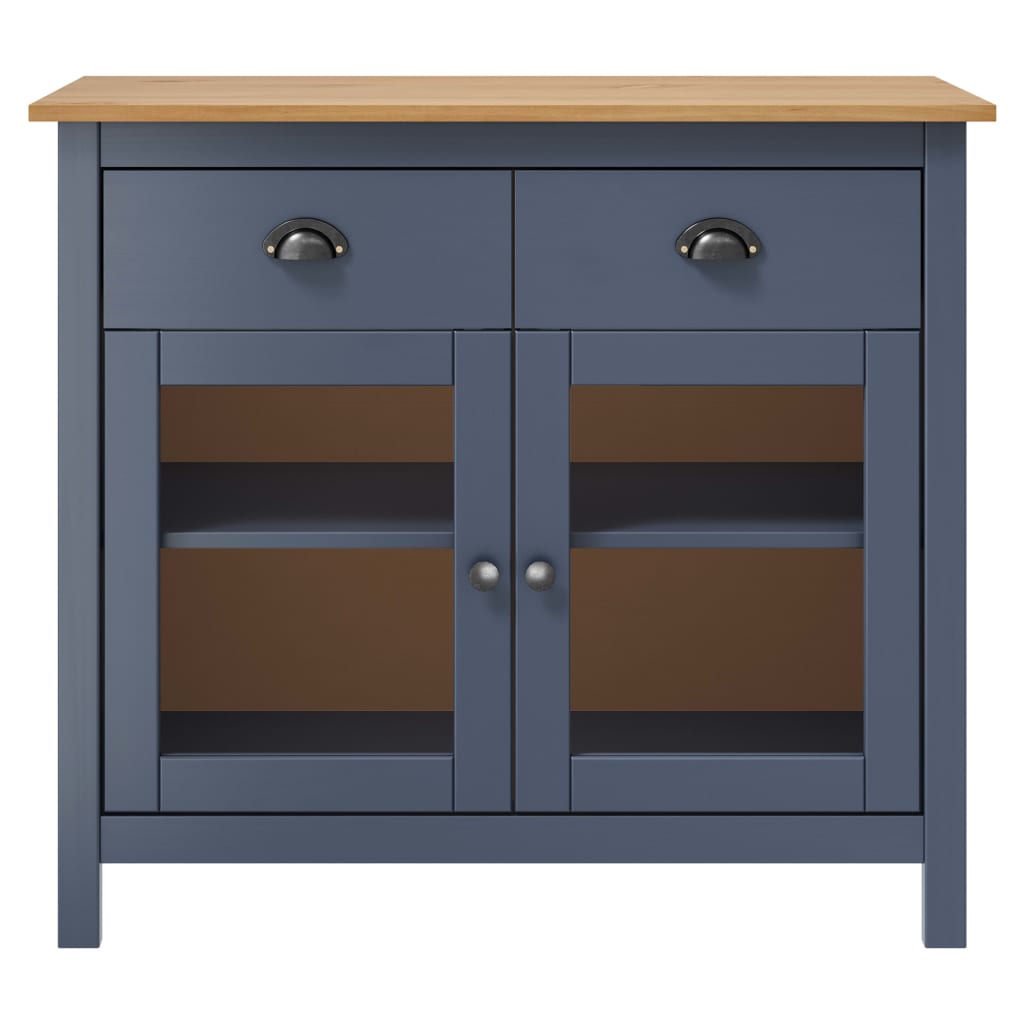 Dressoir Hill Range 90x40x80 cm massief grenenhout grijs is nu te koop bij PeponiXL, paradijselijk wonen!