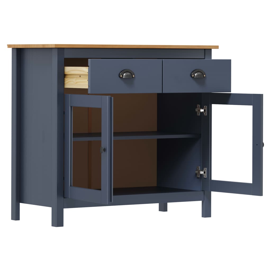 Dressoir Hill Range 90x40x80 cm massief grenenhout grijs is nu te koop bij PeponiXL, paradijselijk wonen!