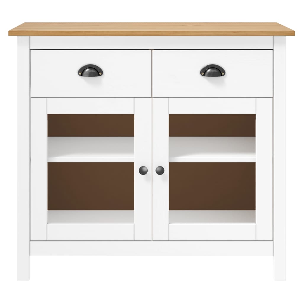 Dressoir Hill Range 90x40x80 cm massief grenenhout wit is nu te koop bij PeponiXL, paradijselijk wonen!