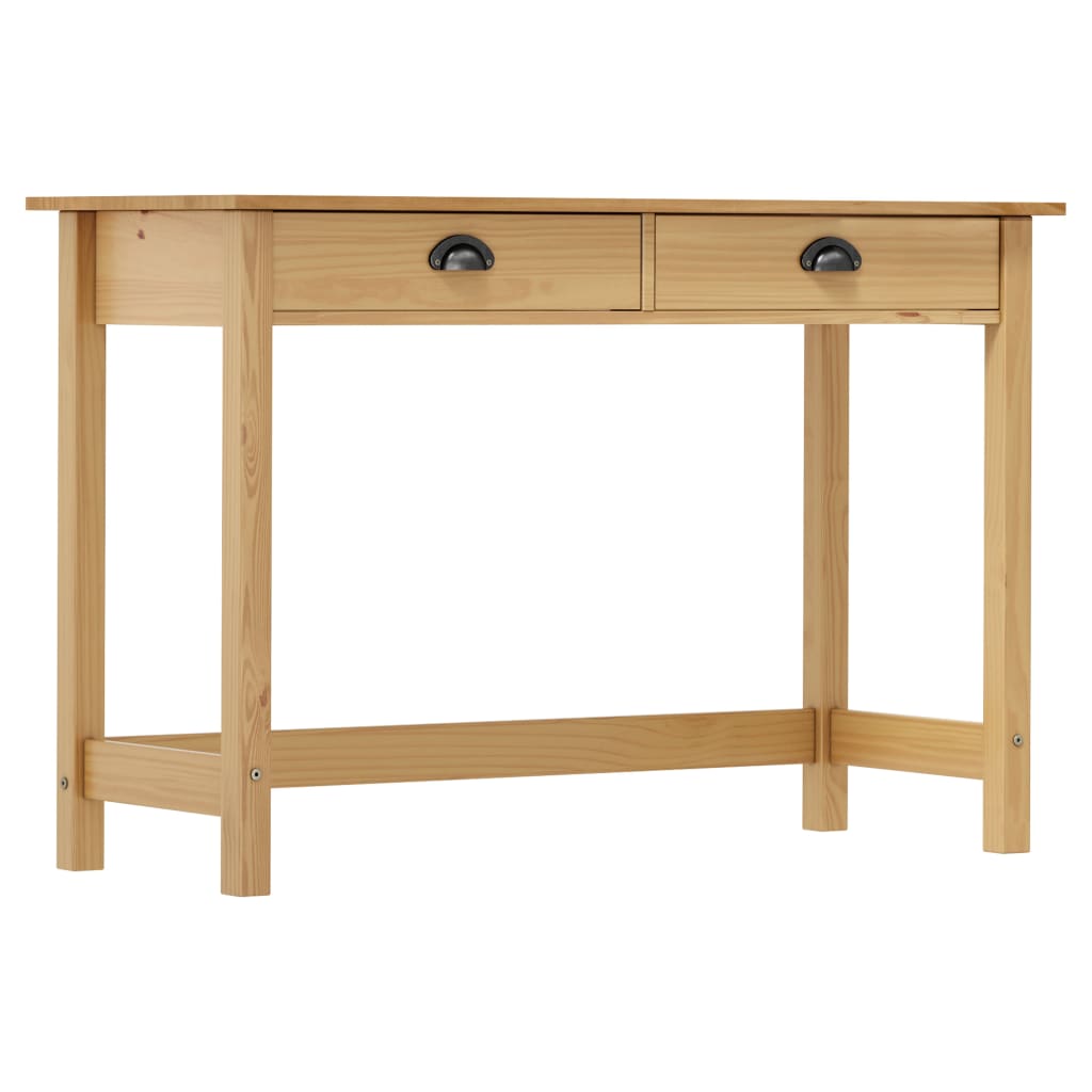Wandtafel Hill 2 lades 110x45x74 cm massief grenenhout is nu te koop bij PeponiXL, paradijselijk wonen!