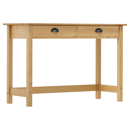 Wandtafel Hill 2 lades 110x45x74 cm massief grenenhout is nu te koop bij PeponiXL, paradijselijk wonen!