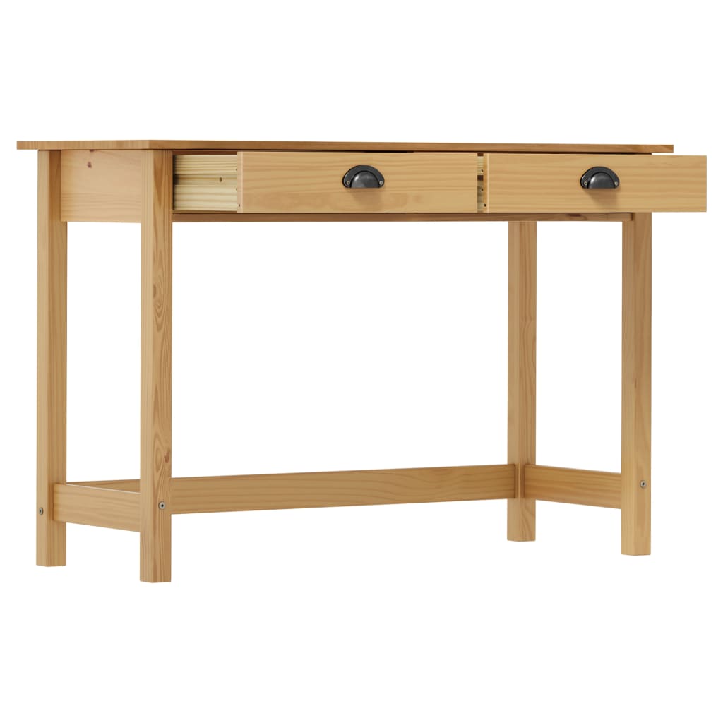 Wandtafel Hill 2 lades 110x45x74 cm massief grenenhout is nu te koop bij PeponiXL, paradijselijk wonen!