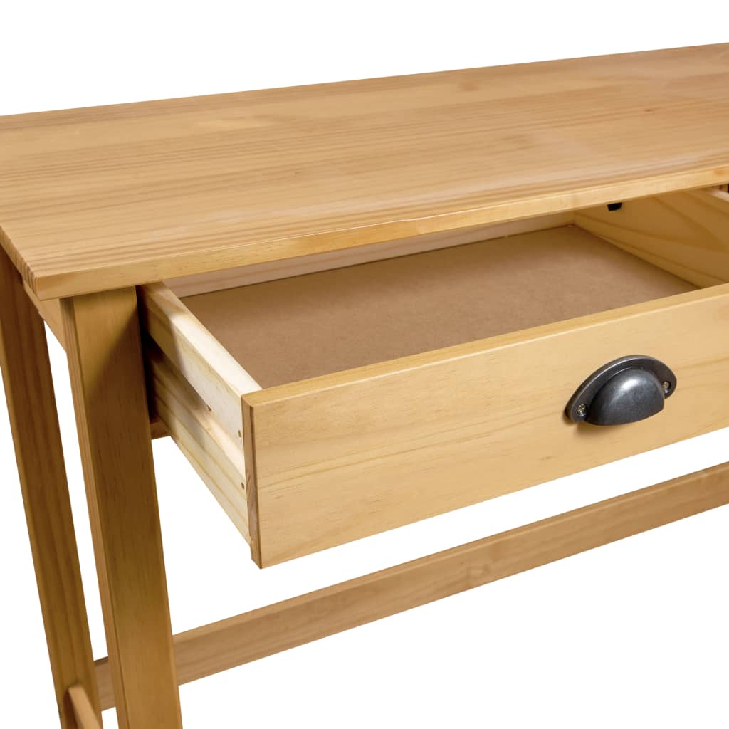 Wandtafel Hill 2 lades 110x45x74 cm massief grenenhout is nu te koop bij PeponiXL, paradijselijk wonen!