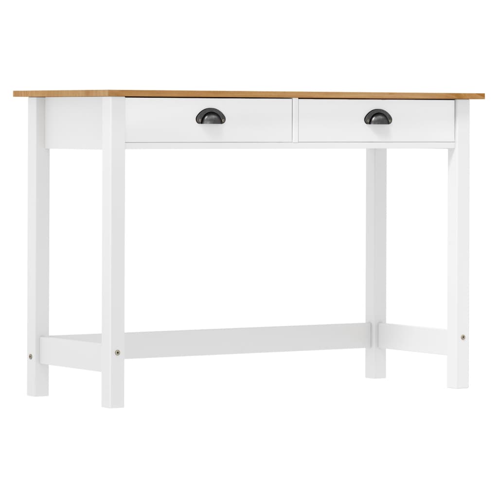 Wandtafel Hill 2 lades 110x45x74 cm massief grenenhout is nu te koop bij PeponiXL, paradijselijk wonen!