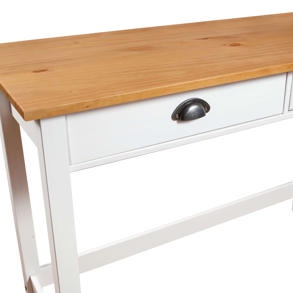 Wandtafel Hill 2 lades 110x45x74 cm massief grenenhout is nu te koop bij PeponiXL, paradijselijk wonen!