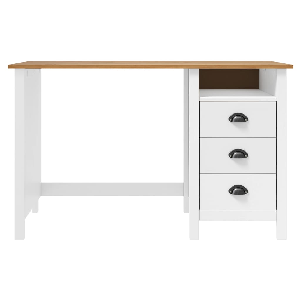 Bureau Hill 3 lades 120x50x74 cm massief grenenhout is nu te koop bij PeponiXL, paradijselijk wonen!
