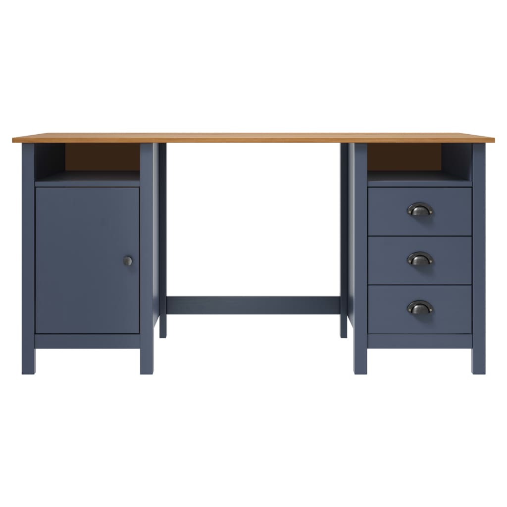 Bureau Hill 150x50x74 cm massief grenenhout grijs is nu te koop bij PeponiXL, paradijselijk wonen!
