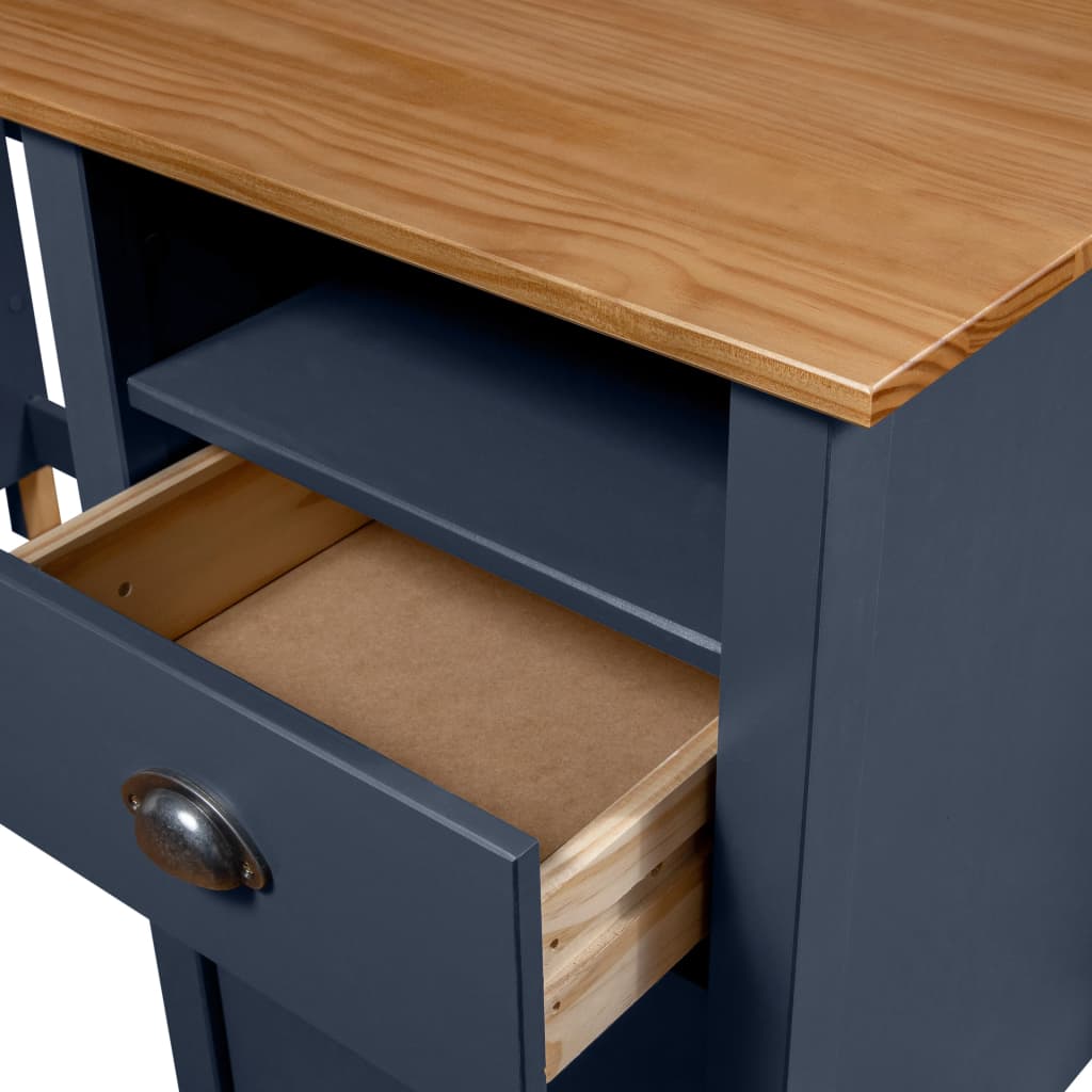Bureau Hill 150x50x74 cm massief grenenhout grijs is nu te koop bij PeponiXL, paradijselijk wonen!