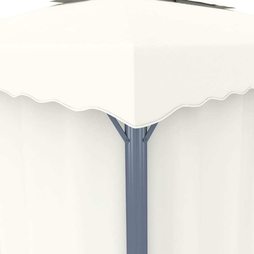 Prieel met gordijn 4x3 m aluminium crèmewit is nu te koop bij PeponiXL, paradijselijk wonen!