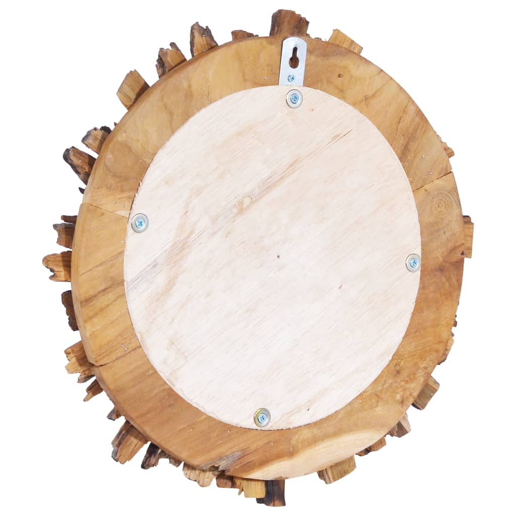Wandspiegel rond 60 cm teakhout is nu te koop bij PeponiXL, paradijselijk wonen!