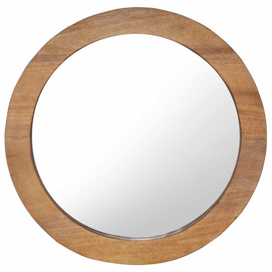 Wandspiegel rond 60 cm teakhout is nu te koop bij PeponiXL, paradijselijk wonen!