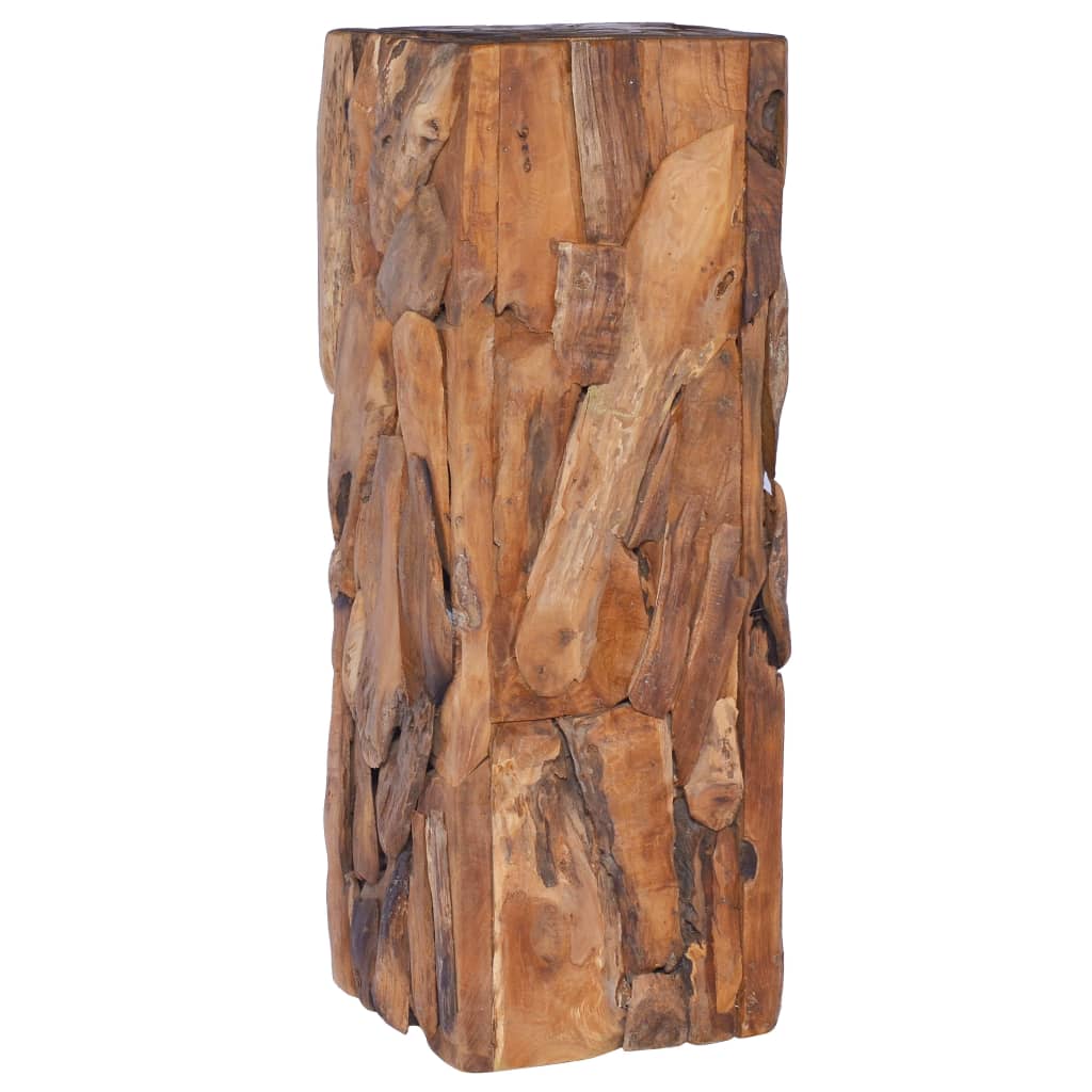 Bijzettafel 30x30x80 cm massief teakhout is nu te koop bij PeponiXL, paradijselijk wonen!