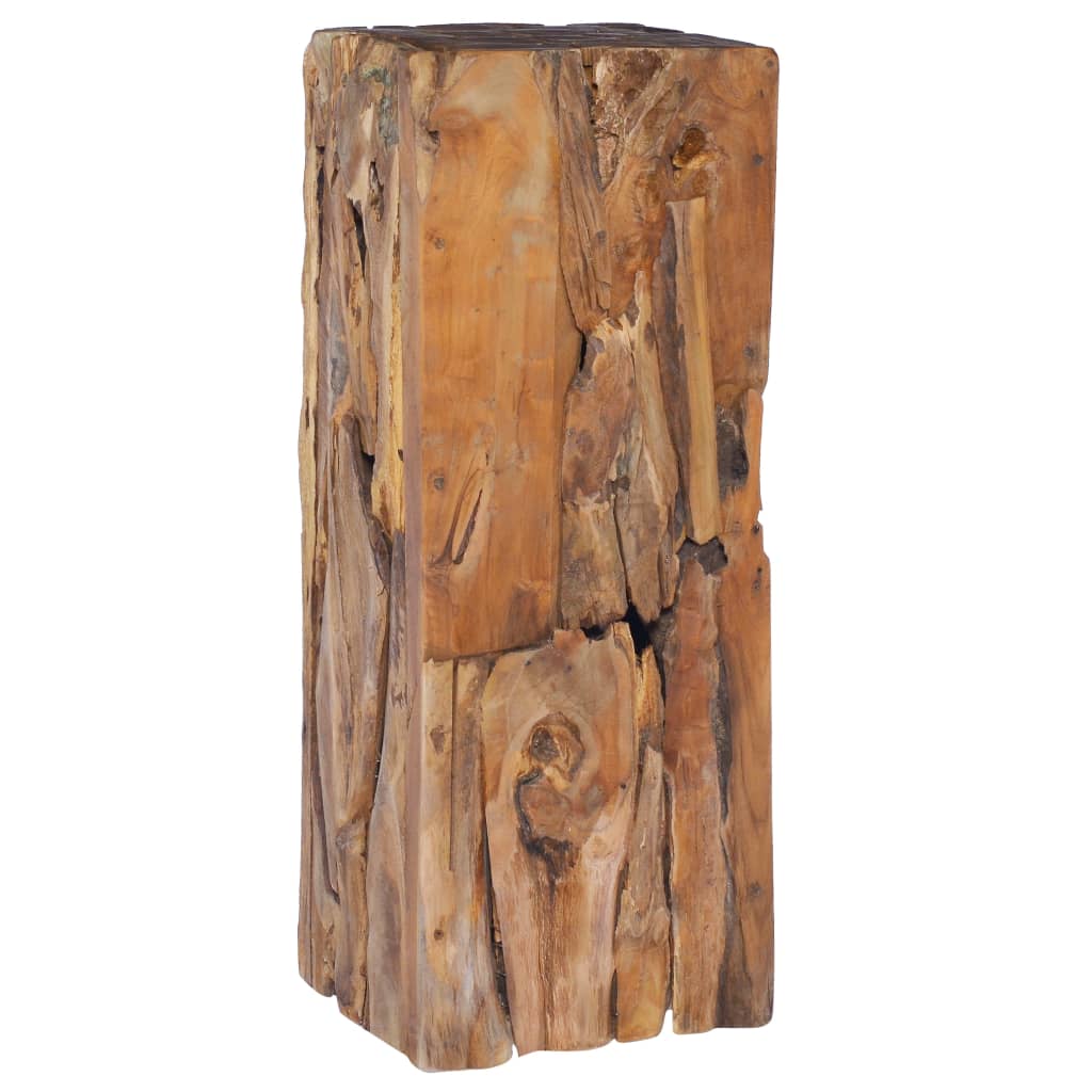 Bijzettafel 30x30x80 cm massief teakhout is nu te koop bij PeponiXL, paradijselijk wonen!