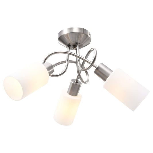 Plafondlamp met keramieke cilindervormige kappen 3xE14 wit is nu te koop bij PeponiXL, paradijselijk wonen!