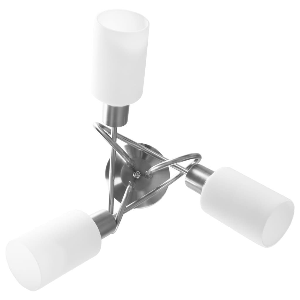 Plafondlamp met keramieke cilindervormige kappen 3xE14 wit is nu te koop bij PeponiXL, paradijselijk wonen!