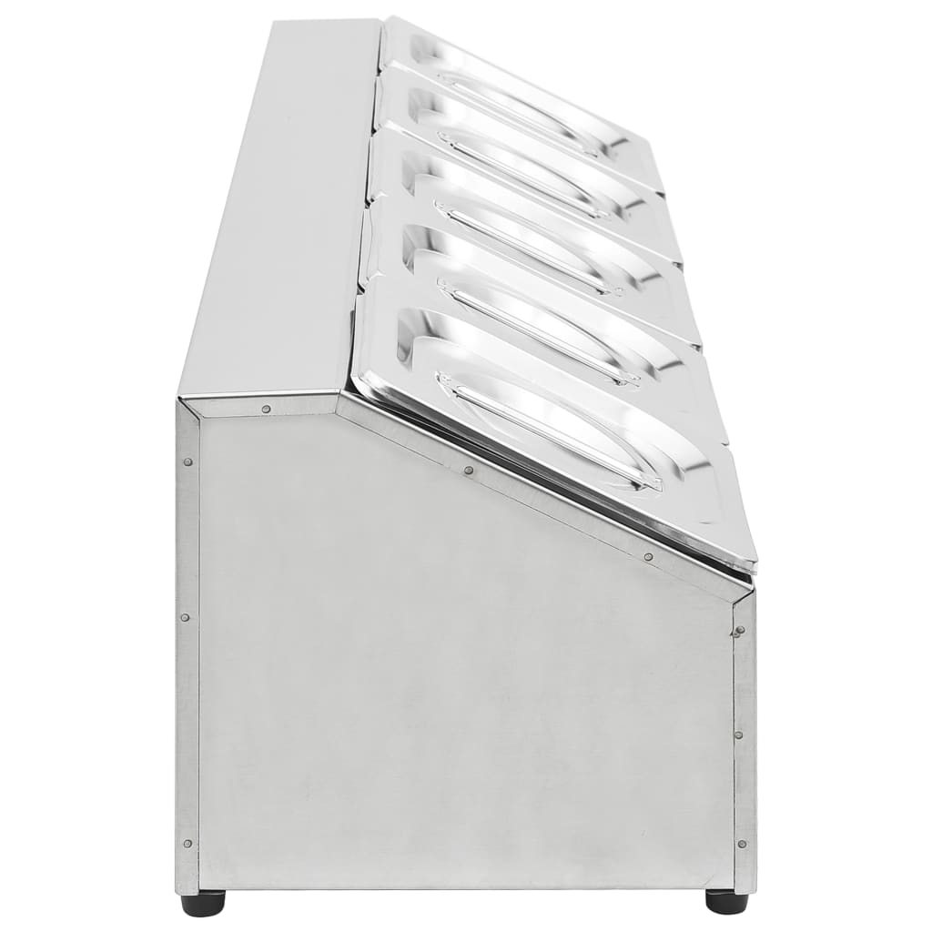 Gastronormbakkenhouder met 5 GN 1/6 bakken roestvrij staal is nu te koop bij PeponiXL, paradijselijk wonen!