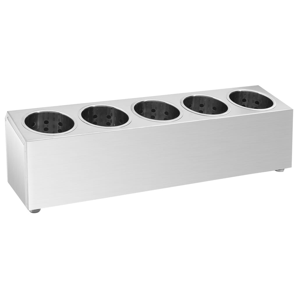 Bestekhouder 5 vakken rechthoekig roestvrij staal is nu te koop bij PeponiXL, paradijselijk wonen!