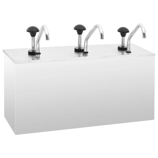 Sausdispenser 3x3,5 L roestvrij staal is nu te koop bij PeponiXL, paradijselijk wonen!