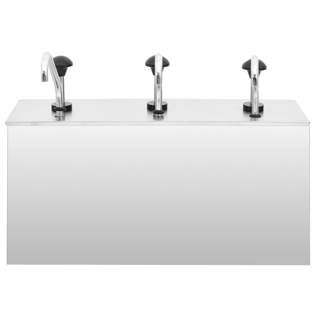 Sausdispenser 3x3,5 L roestvrij staal is nu te koop bij PeponiXL, paradijselijk wonen!