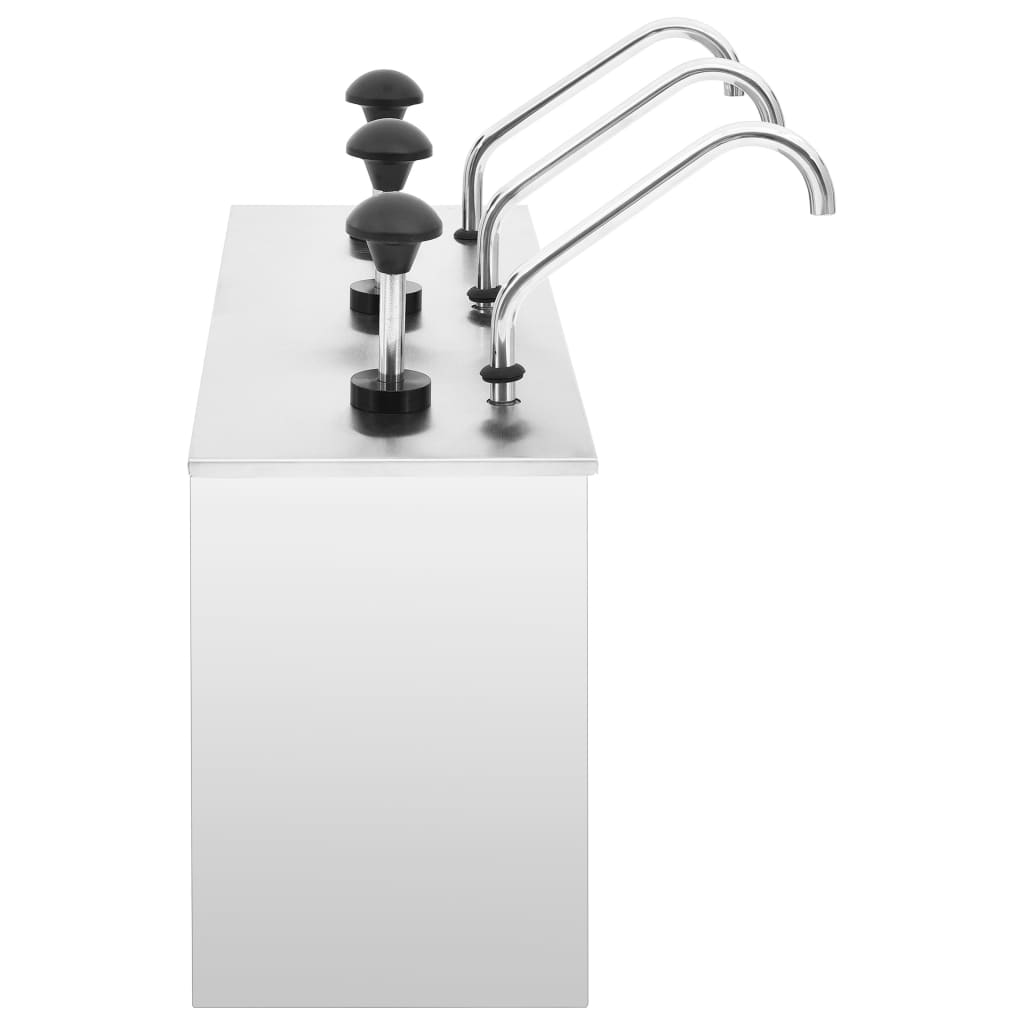 Sausdispenser 3x3,5 L roestvrij staal is nu te koop bij PeponiXL, paradijselijk wonen!