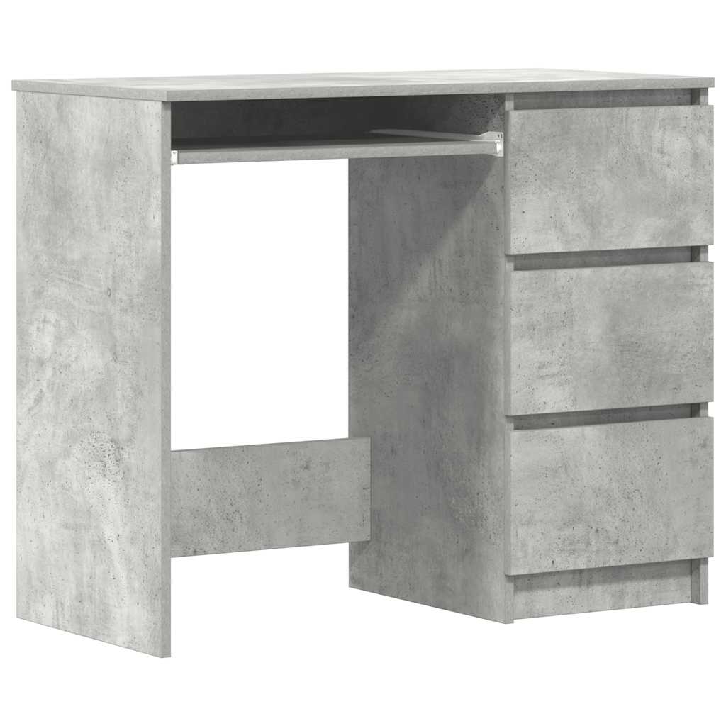 Bureau 90x45x76 cm bewerkt hout betongrijs is nu te koop bij PeponiXL, paradijselijk wonen!