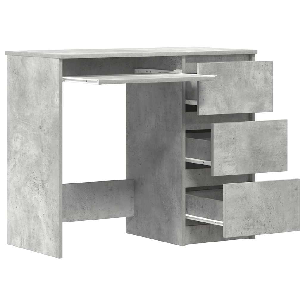 Bureau 90x45x76 cm bewerkt hout betongrijs is nu te koop bij PeponiXL, paradijselijk wonen!