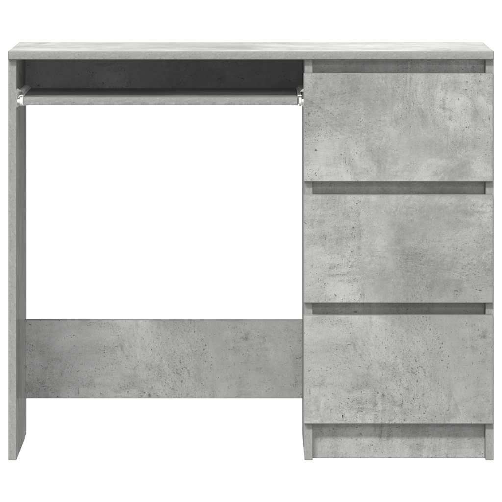 Bureau 90x45x76 cm bewerkt hout betongrijs is nu te koop bij PeponiXL, paradijselijk wonen!