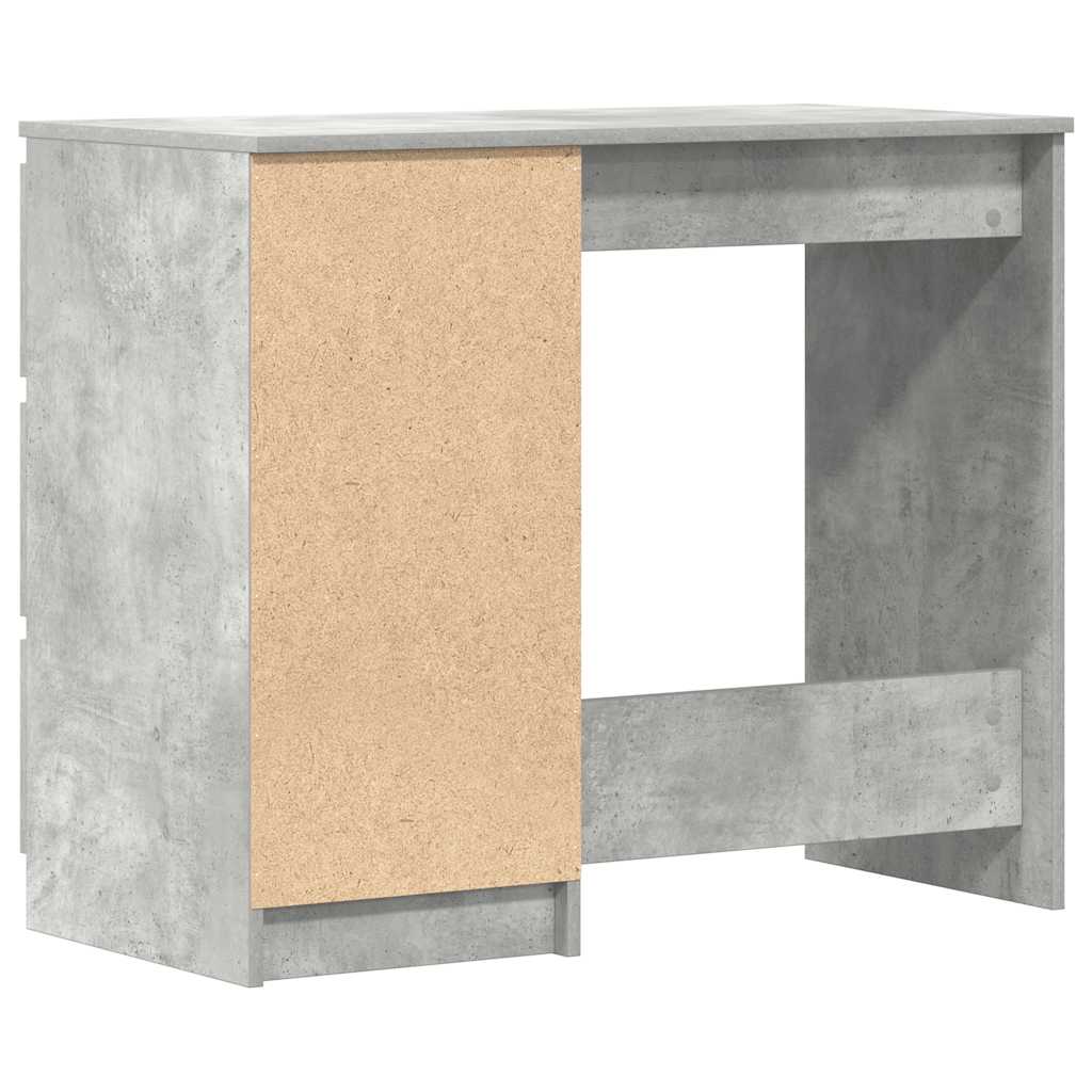 Bureau 90x45x76 cm bewerkt hout betongrijs is nu te koop bij PeponiXL, paradijselijk wonen!