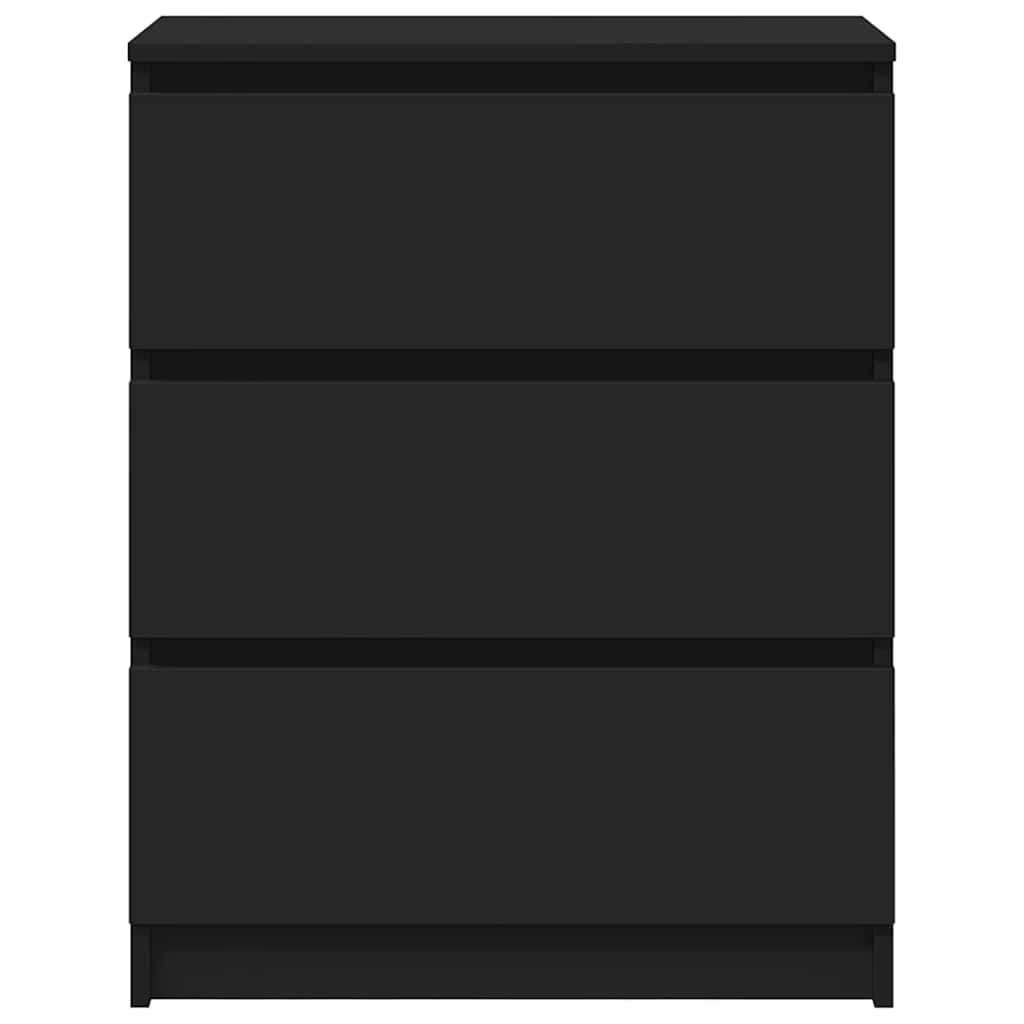 Dressoir 60x35x76 cm bewerkt hout zwart is nu te koop bij PeponiXL, paradijselijk wonen!